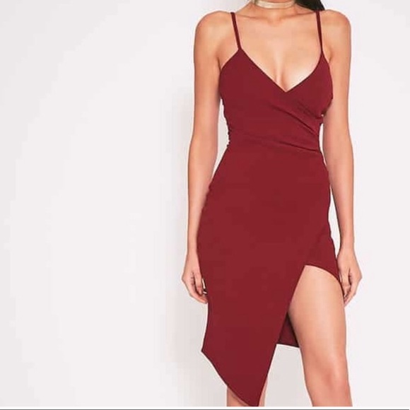 PrettyLittleThing Dresses & Skirts - 👗PLT Lauriell Black Wrap Front Crepe Midi Dress👠